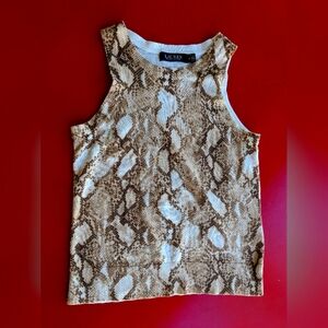 Ralph Lauren Medium sleeveless snake print blouse